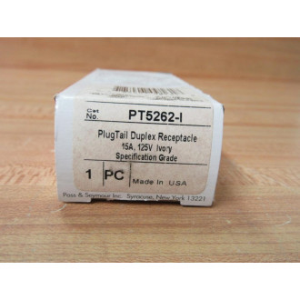 Pass & Seymour PT5262-I Plug Tail Duplex Receptacle PT5262I (Pack of 10)