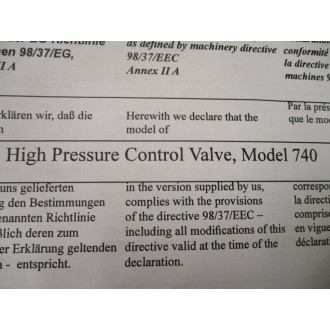 Lincoln 740 Control Valve - New No Box