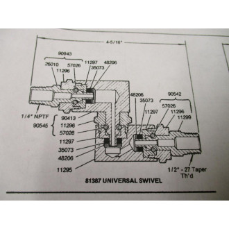 Lincoln 81387 Universal High Pressure Swivel - New No Box