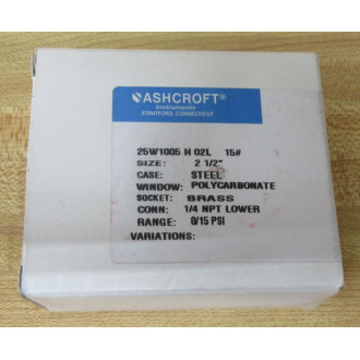 Ashcroft 26W1005H02L15 Gauge