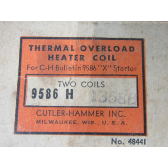 Cutler Hammer 9586 H 1358B Eaton Overload Heater Coil 9586H1358B (Pack of 2)