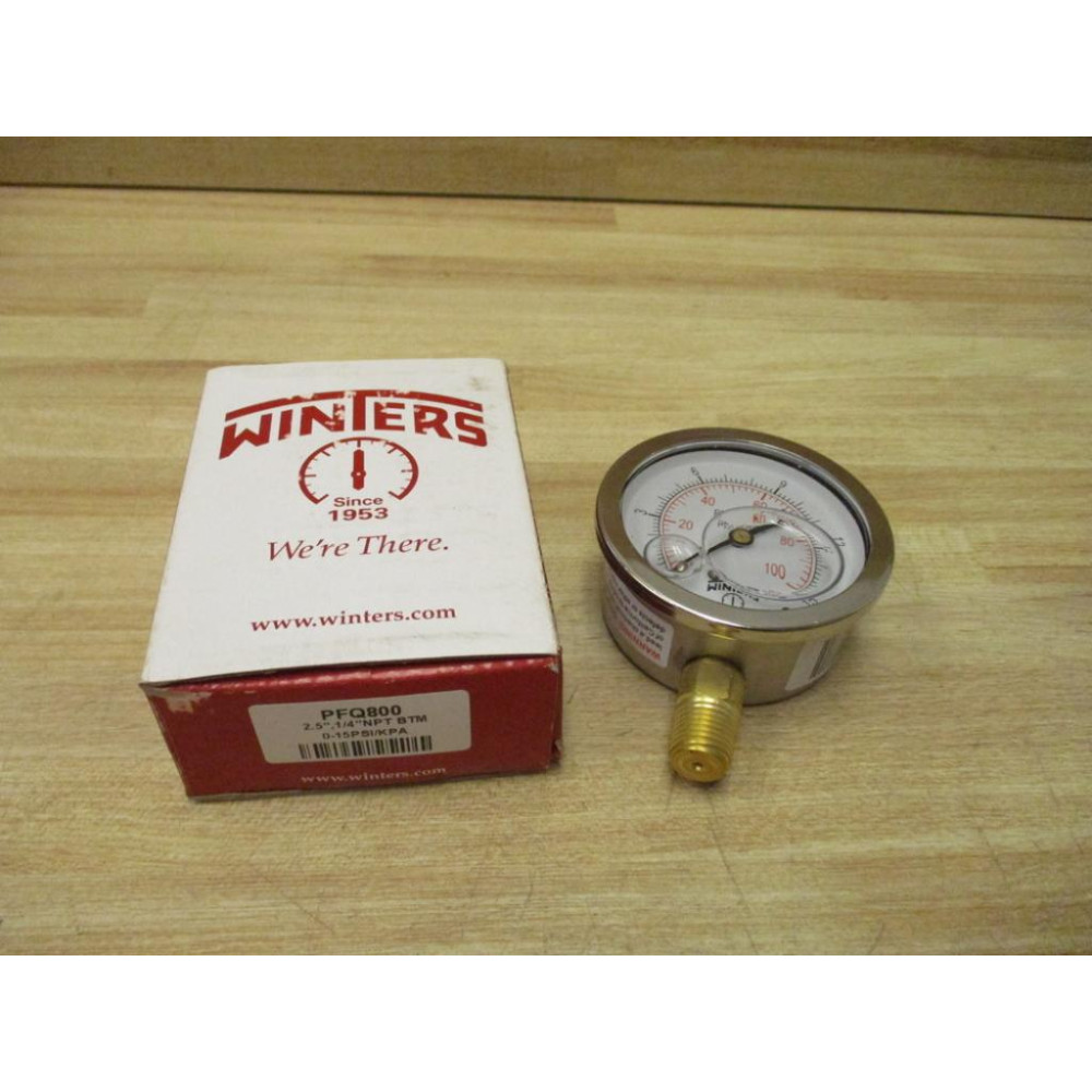 Winters PFQ800 Pressure Gauge