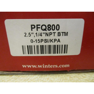 Winters PFQ800 Pressure Gauge