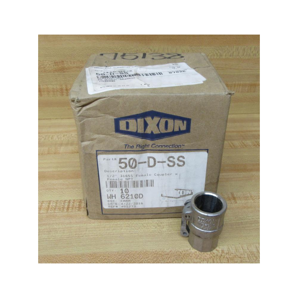 Dixon Valve & Coupling 50-D-SS Coupling 50DSS (Pack of 10)