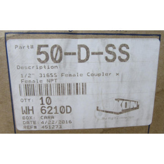 Dixon Valve & Coupling 50-D-SS Coupling 50DSS (Pack of 10)