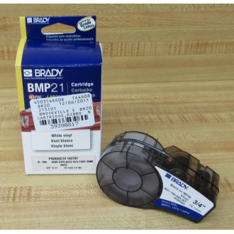 Brady M21-750-595-WT Vinyl Label 142797