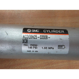 SMC NCDGBN25-0200B-XC8 Cylinder NCDGBN250200BXC8 - Used