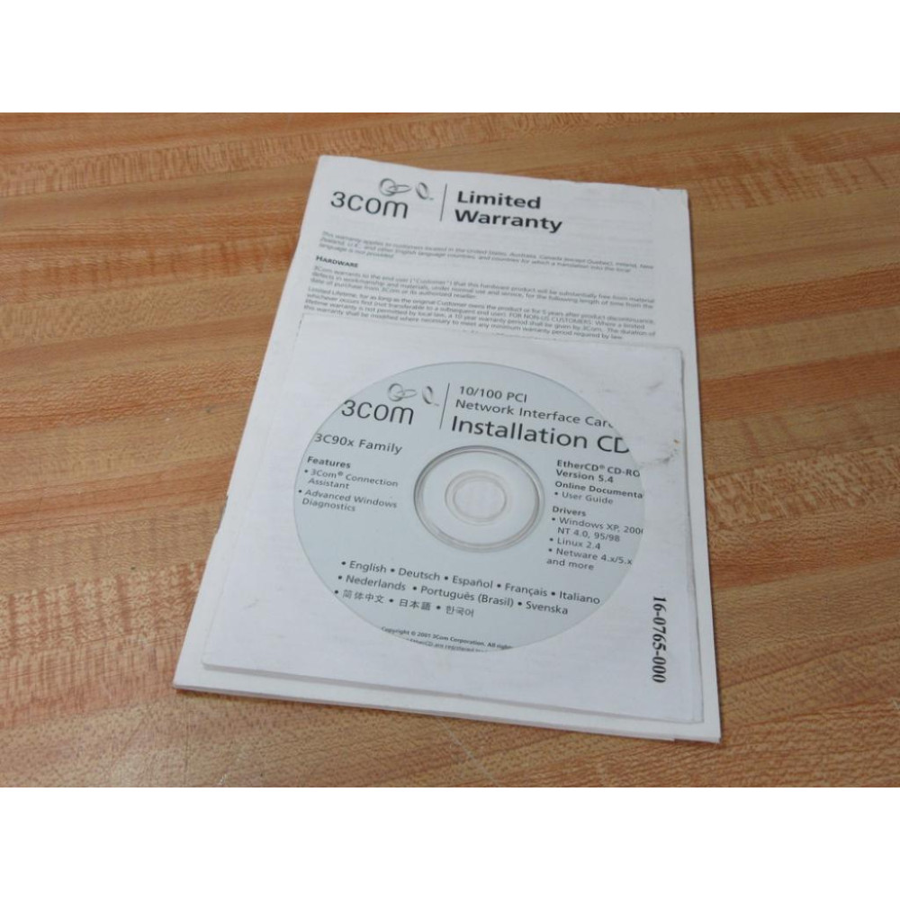 3Com 16-0764-000 Network Interface Card 160764000 - New No Box