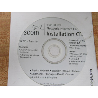 3Com 16-0764-000 Network Interface Card 160764000 - New No Box