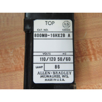 Allen Bradley 800MB-16HX2B Operator For Selector Switch w800M-XA - Used
