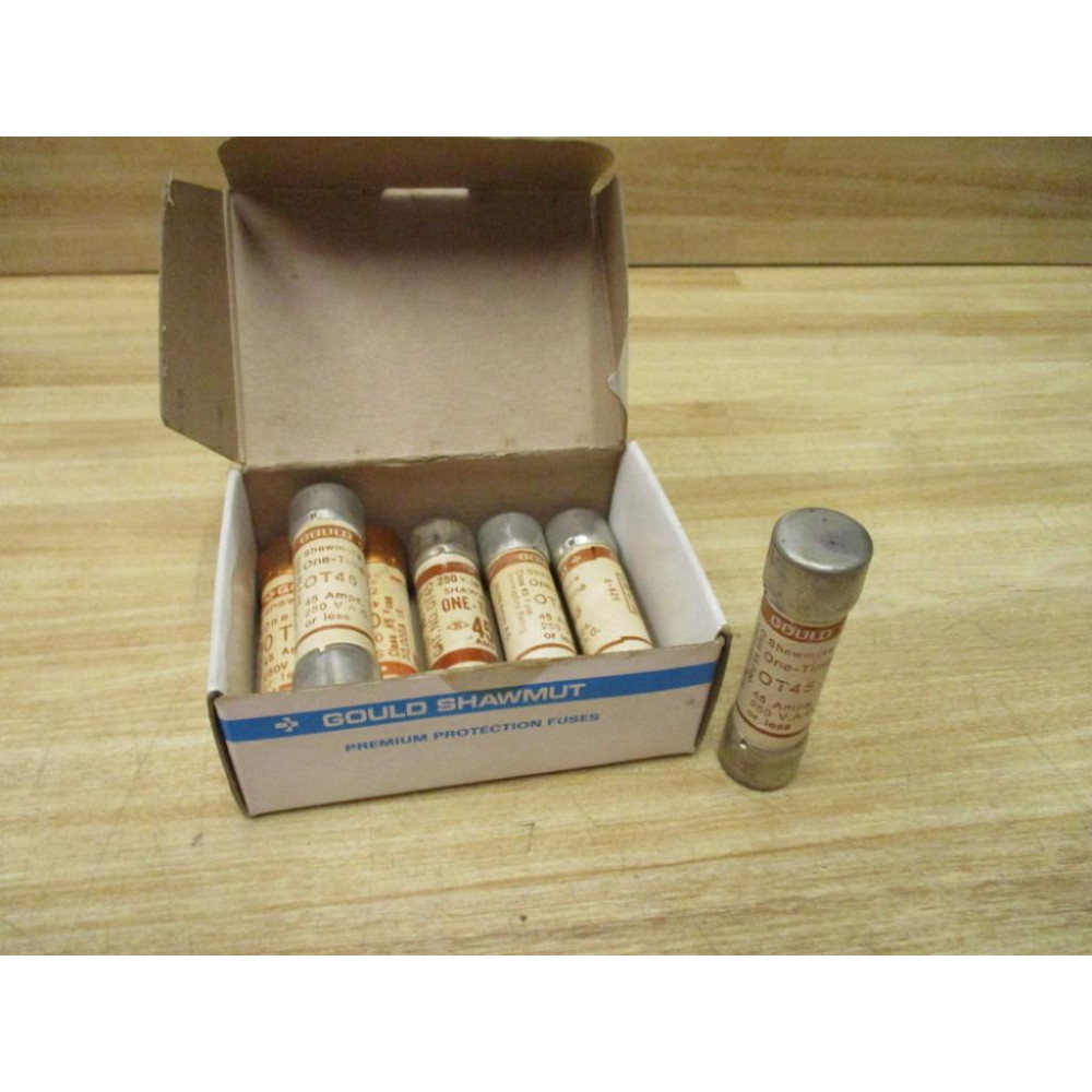 Gould Shawmut Ferraz Trionic OT45 One-Time Fuse 0T45 Tested (Pack of 7)