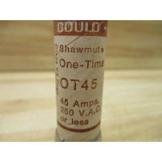 Gould Shawmut Ferraz Trionic OT45 One-Time Fuse 0T45 Tested (Pack of 7)