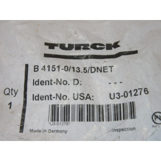Turck B 4151-013.5DNET Circular Socket Connector U3-01276