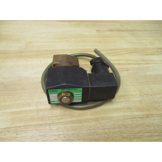 CKD AB41-03-5-AC110 Solenoid Valve AB41-03-5 W Connector Cable - Used