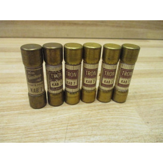 Bussmann KAB 7 Tron Rectifier Fuse KAB7 Tested (Pack of 6) - New No Box