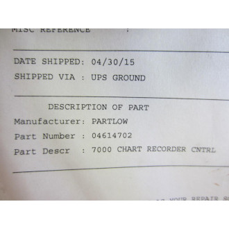 Partlow 04614702 7000 Chart Recorder Control Bd RP04060164 - Refurbished