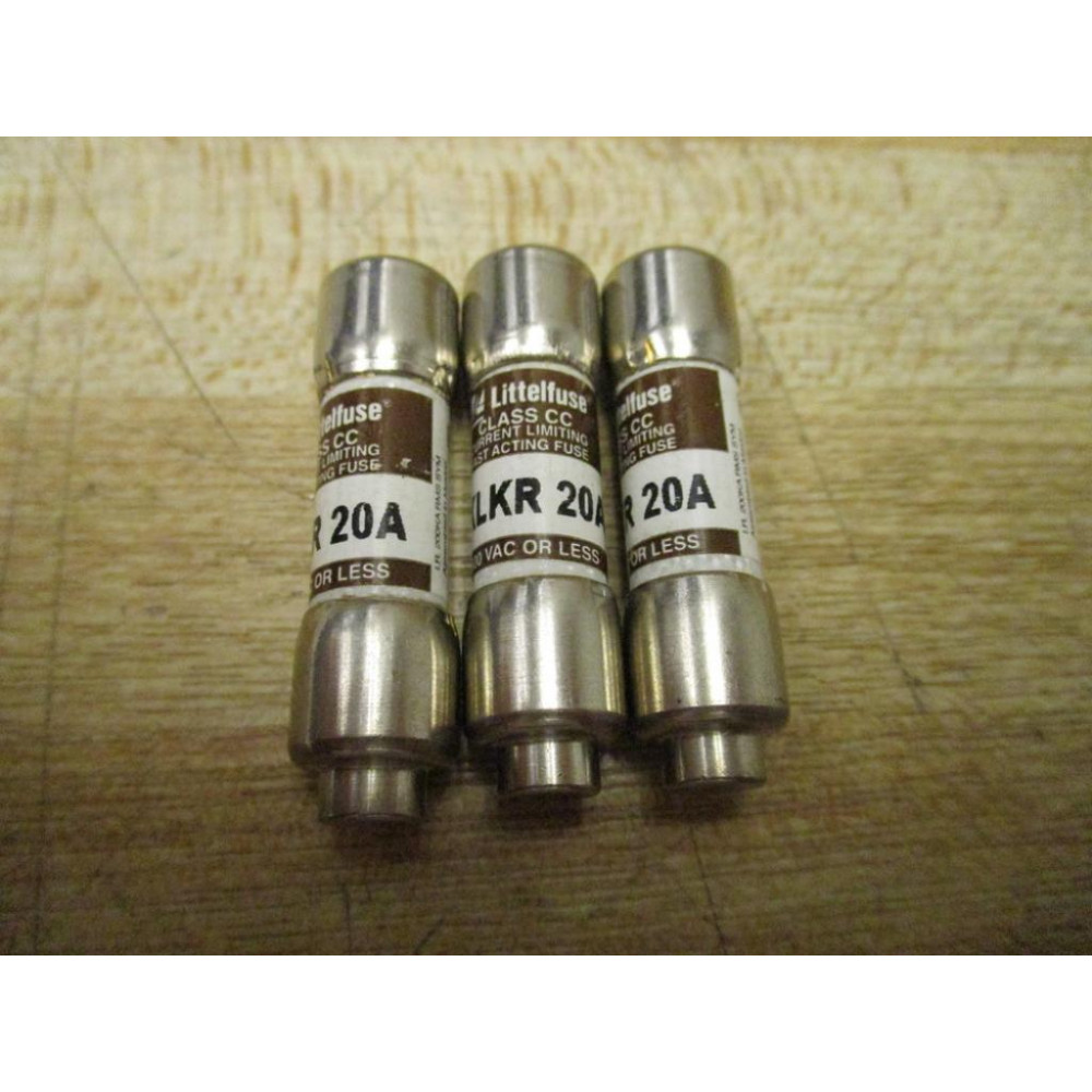 Littelfuse KLKR-20 Fuse Cross Ref 486M79, KLKR020 Tested (Pack of 3) - New No Box