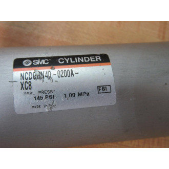 SMC NCDGBN40-0200A-XC8 Cylinder NCDGBN400200AXC8 - Used