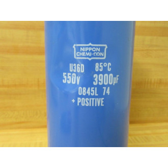 Nippon Chemi-Con U36D 550V 3900µF Capacitor 0845L 74 Dented - New No Box
