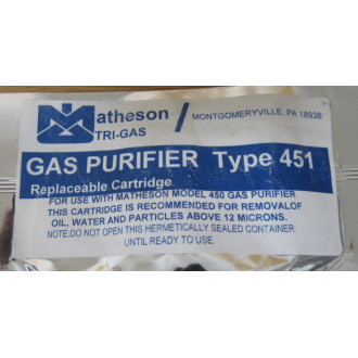 Matheson Tri-Gas 451 Gas Purifier Cartridge