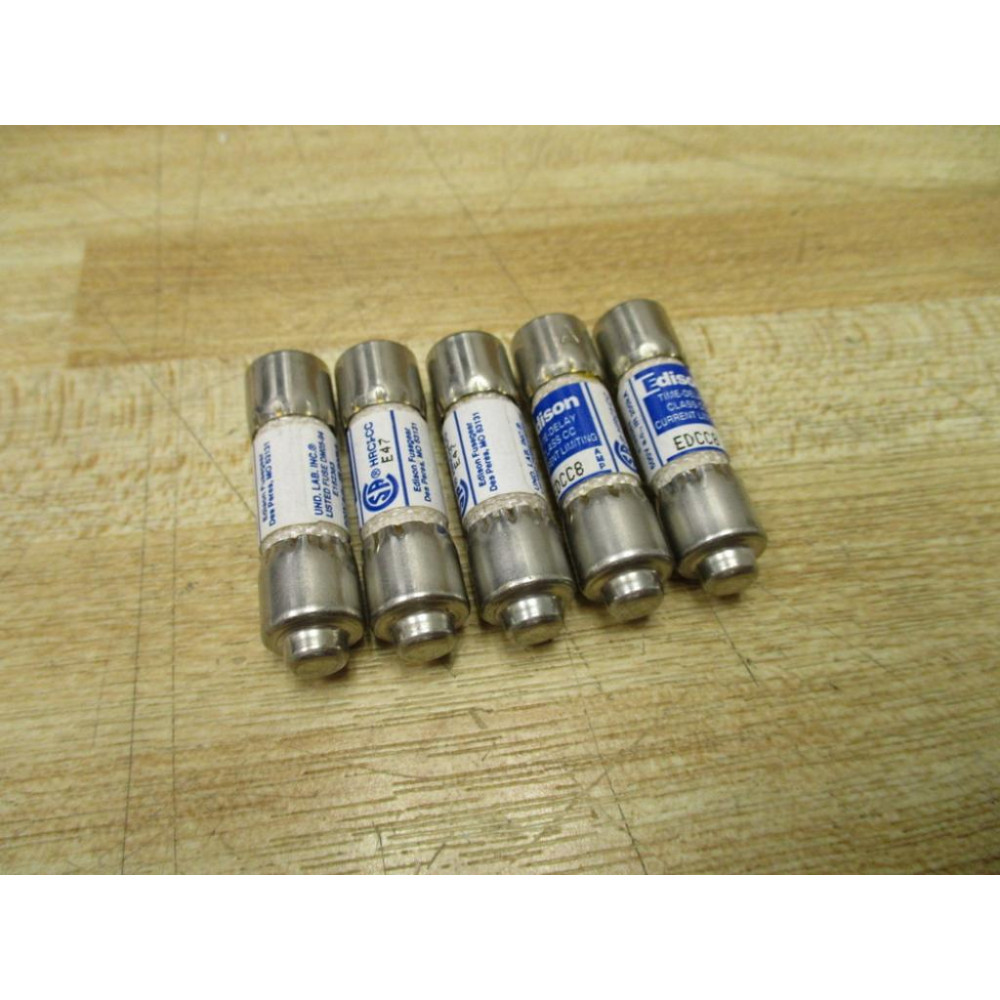 Edison EDCC8 Fuse Tested (Pack of 5) - New No Box