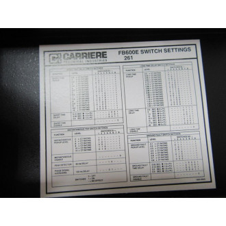 Carriere FB600E Static Trip relay - Parts Only