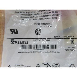 Sprecher + Schuh D7P-LMT44 Illuminated Pushbutton D7PLMT44