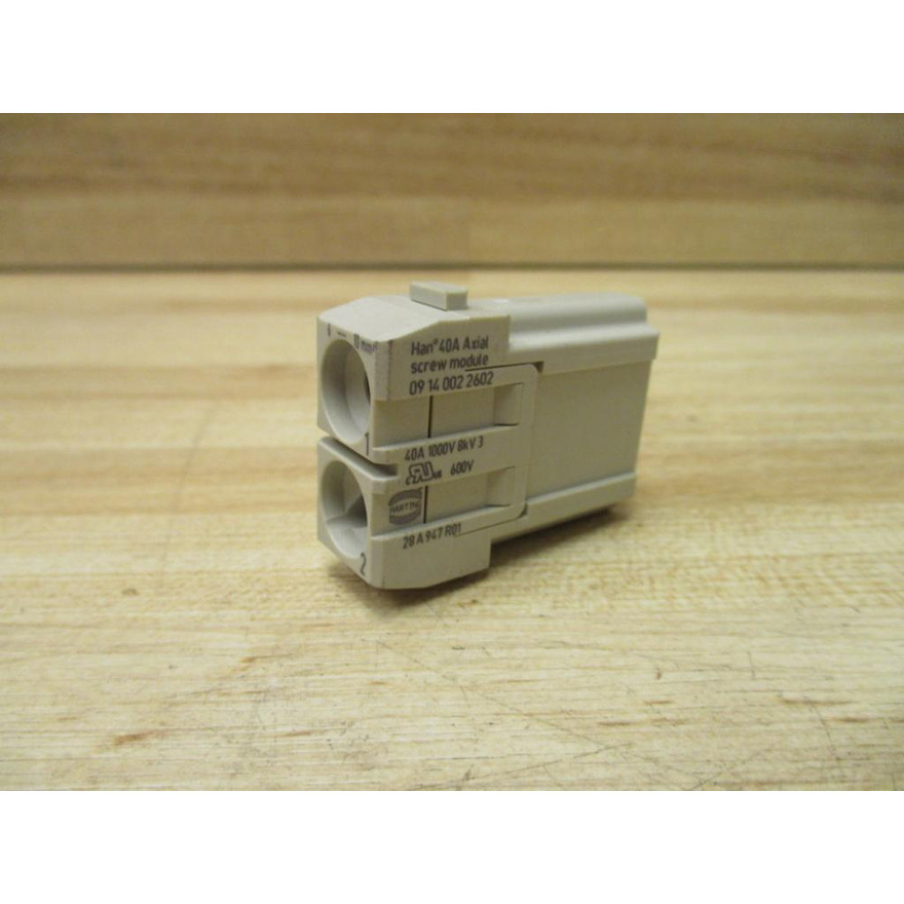 Harting 09 14 002 2602 Han 40A Axial Screw Module 09140022602 - New No Box
