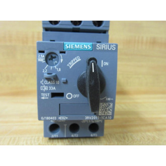 Siemens 3RV2011-1CA10 1,8-2,5A Circuit Breaker 3RV20111CA10