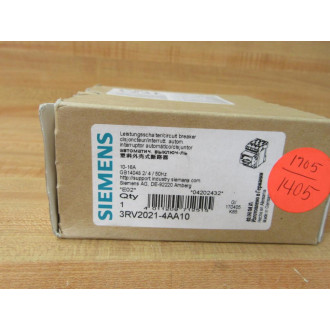 Siemens 3RV2021-4AA10 10-16A Circuit Breaker 3RV20214AA10