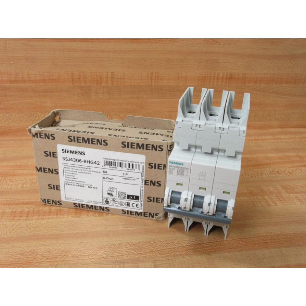Siemens 5SJ4306-8HG42 6A Circuit Breaker 5SJ43068HG42