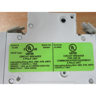 Siemens 5SJ4306-8HG42 6A Circuit Breaker 5SJ43068HG42
