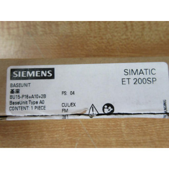 Siemens 6ES7 193-6BP20-0BA0 Base Unit 6ES7 1936BP200BA0