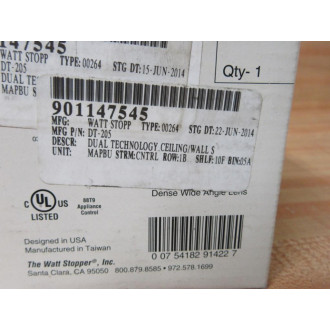 Watt Stopper DT-205 Occupancy Sensor DT205