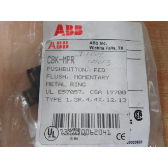 ABB CBK-MPR Non-Illum. Pushbutton CBKMPR