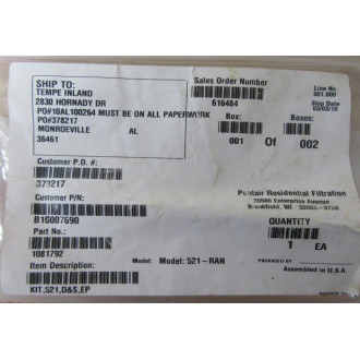 Pentair 1081792 Diaphragm & Seal Kit