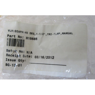 NovAseptic Valve M15685 Radial Diaphragm - New No Box