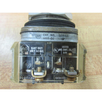 Allen Bradley 800T-D2D1 Black Pushbutton 800TD2D1 - Used