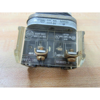 Allen Bradley 800T-D2D1 Black Pushbutton 800TD2D1 - Used
