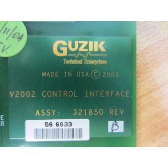 Guzik 321850 V2002 Control Interface Bd 321853 - Parts Only