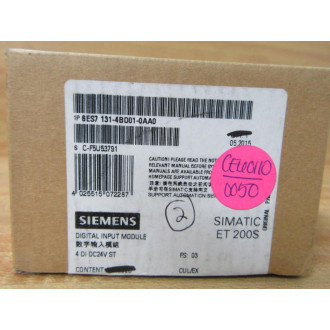 Siemens 6ES7131-4BD01-0AA0 Input Module (Pack of 2)