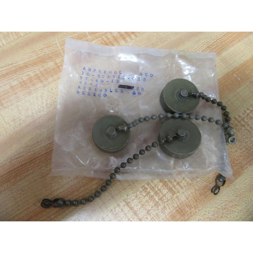 Amphenol 97-60-18 Connector Dust Cap 976018 (Pack of 3) Amphenol 97-60-18 Connector Dust Cap 976018 (Pack of 3)