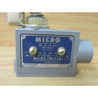 Micro Switch BZE-2RQ2 Honeywell BZE2RQ2 Limit Switch
