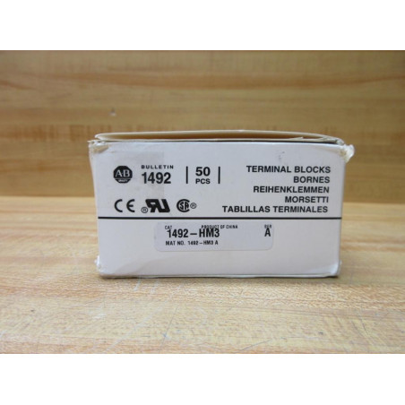 Allen Bradley 1492-HM3 Terminal Block 1492HM3 (Pack of 50)