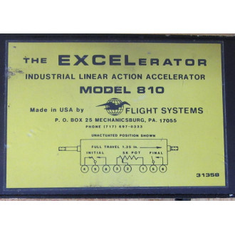 Flight Systems 810 Linear Action Accelerator - New No Box