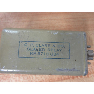 C.P. Clare & RP 3718 G34 Sealed Relay RP3718G34 - Used