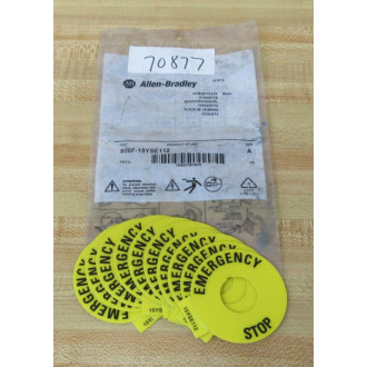 Allen Bradley 800F-15YSE112 Legend Plate 800F15YSE112 (Pack of 10)