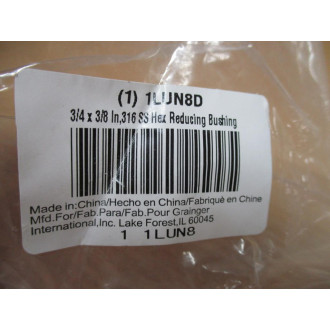 Grainger 1LUN8 Hex Reducing Bushing 1LUN8D (Pack of 3)