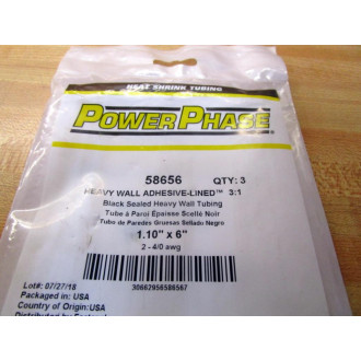 PowerPhase 58656 Adhesive-Lined Wall Tubing (Pack of 6)