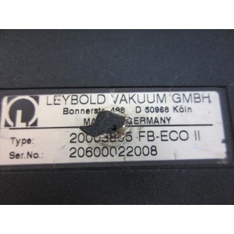 Leybold Vakuum 20003805 Inficon Gas Detect+Display Panel FB-ECO II Enclosure - Used